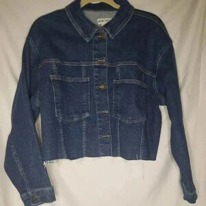 NWOT Women's Blue Jean cropped Western, Rodeo, Biker Jacket  XL